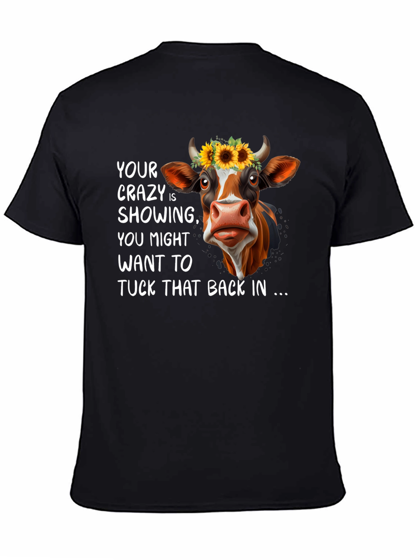 Crazy Cow Graphic Tee - Funny Animal T-Shirt