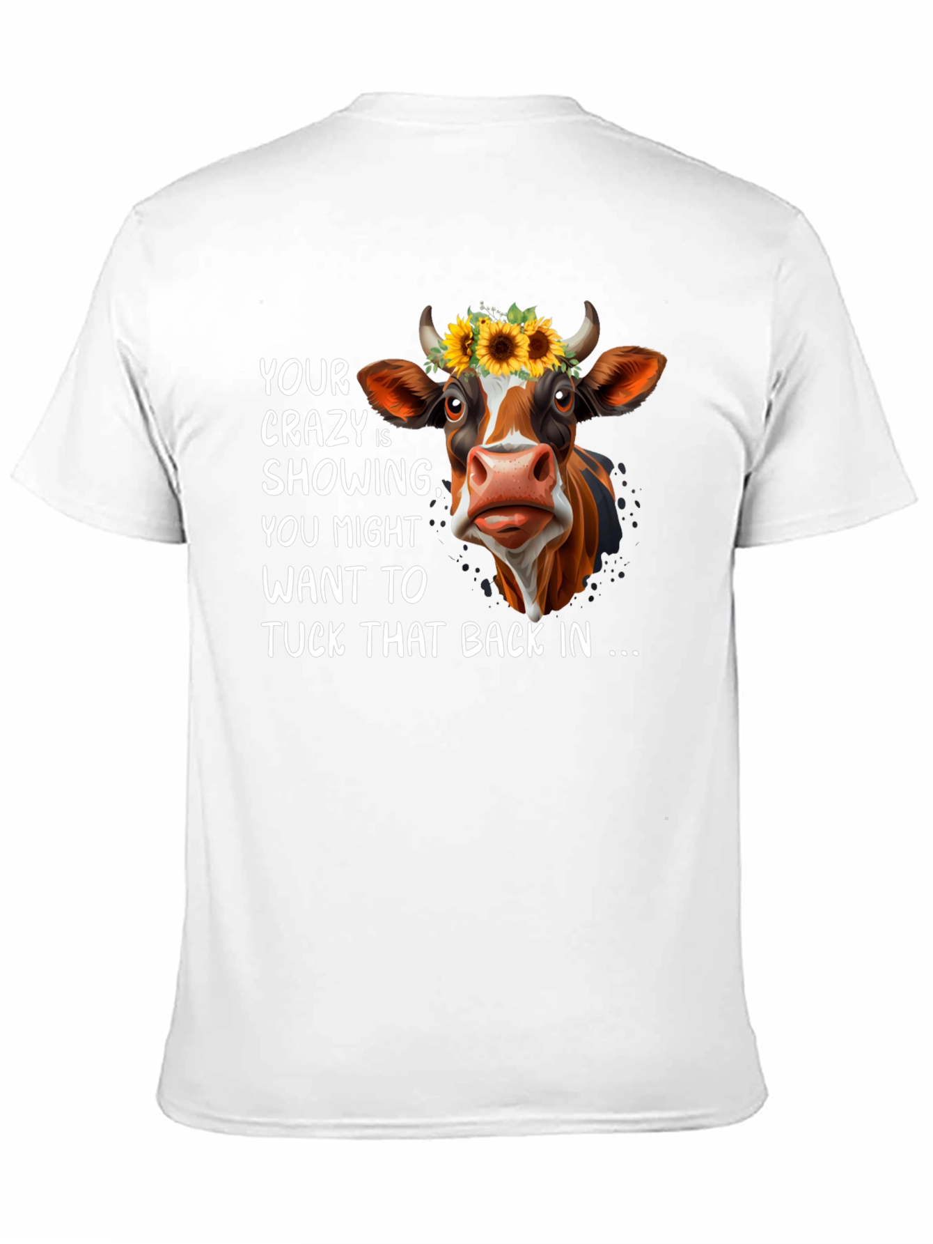 Crazy Cow Graphic Tee - Funny Animal T-Shirt
