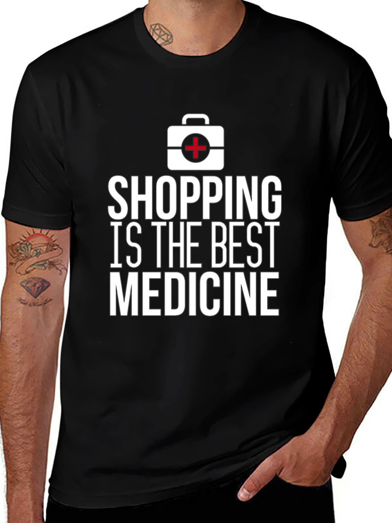 Shopping is The Best Medicine Graphic T-Shirt