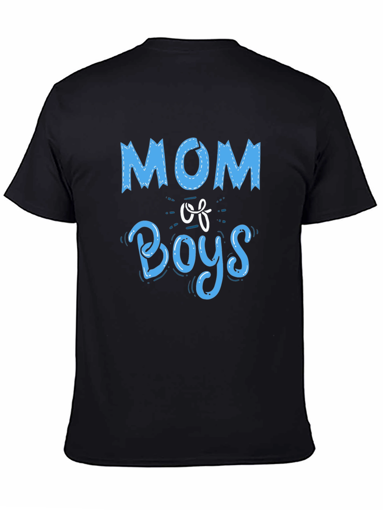 Mom of Boys Graphic Tee - Black Crewneck