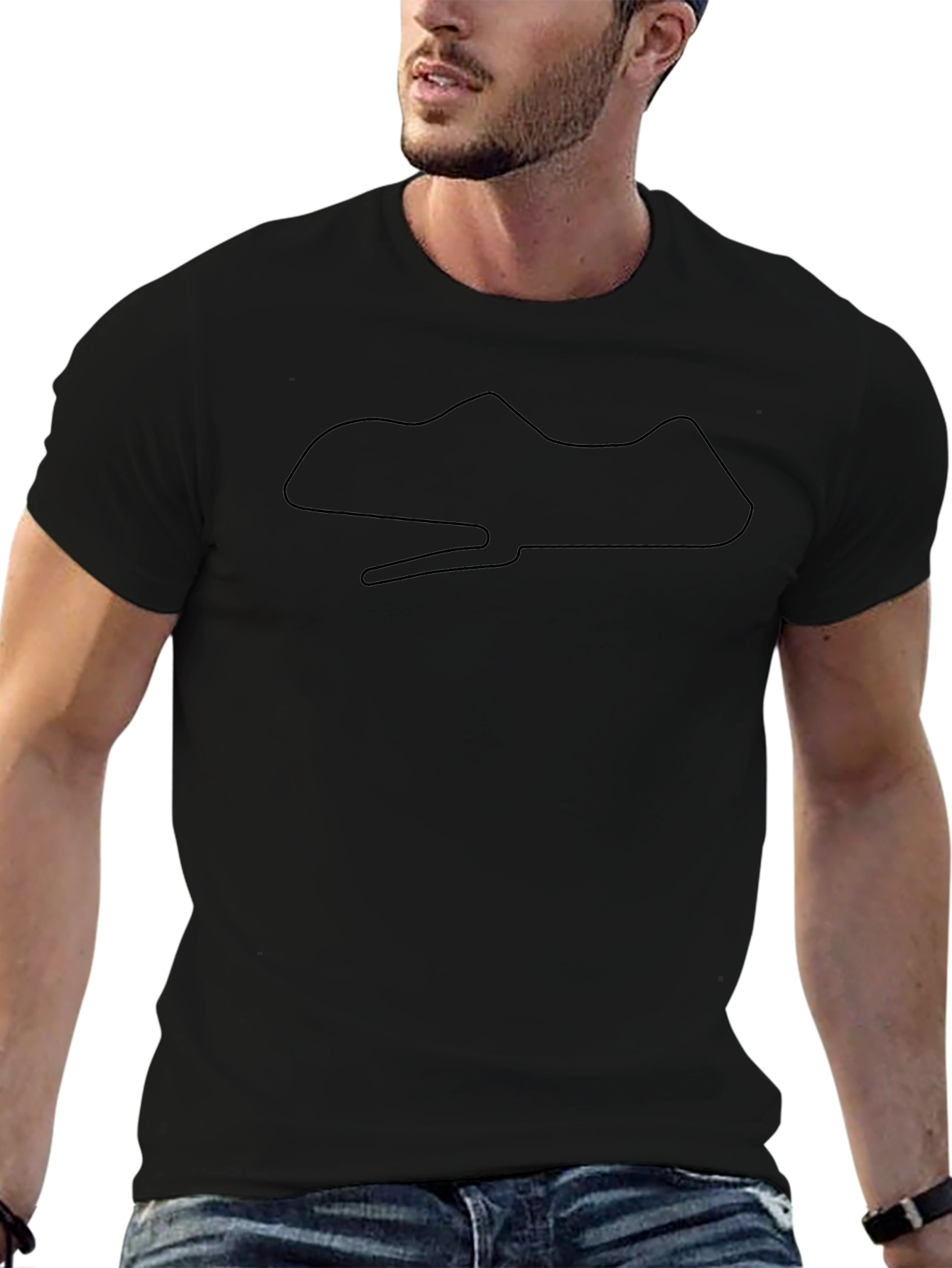 Mens Black Circuit Map T-Shirt