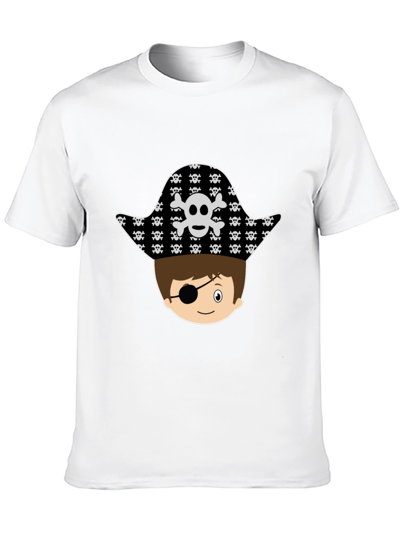 Pirate Boy Graphic T-Shirt - Black Cotton Tee