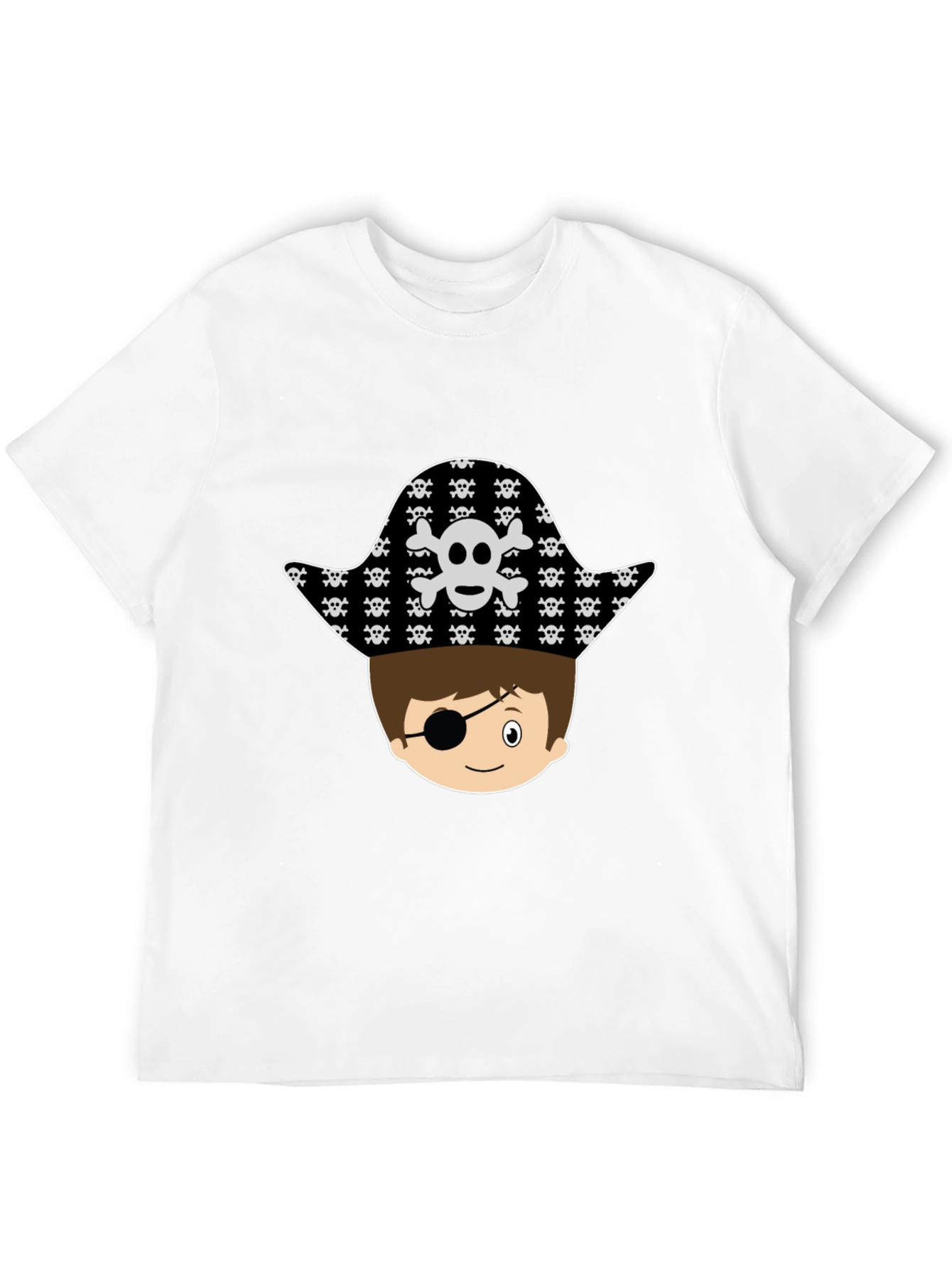 Pirate Boy Graphic T-Shirt - Black Cotton Tee