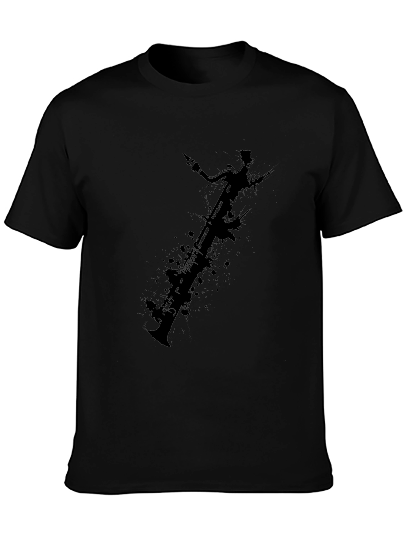 Bassoon Silhouette Black T-Shirt - Music Lover Tee