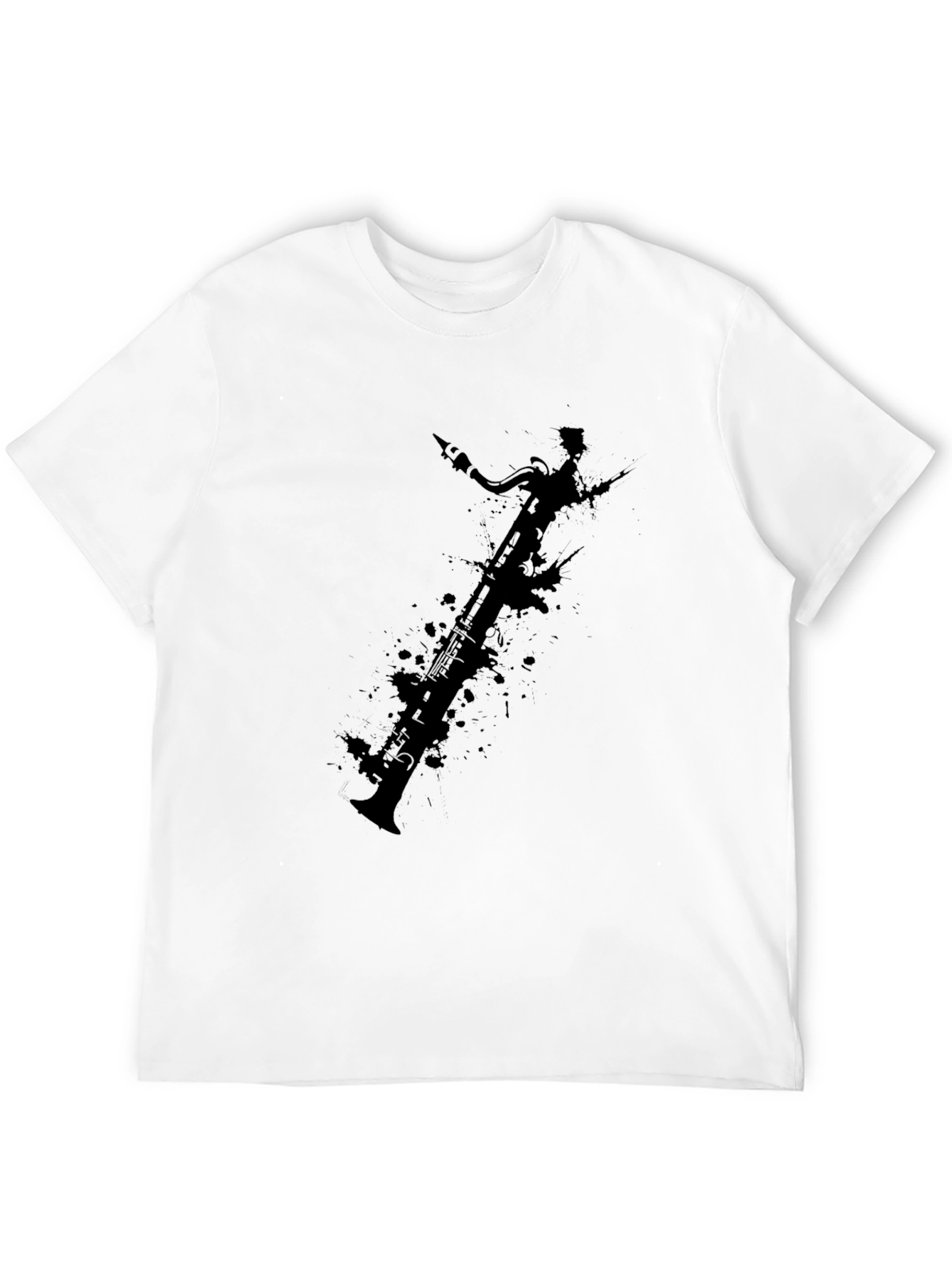 Bassoon Silhouette Black T-Shirt - Music Lover Tee