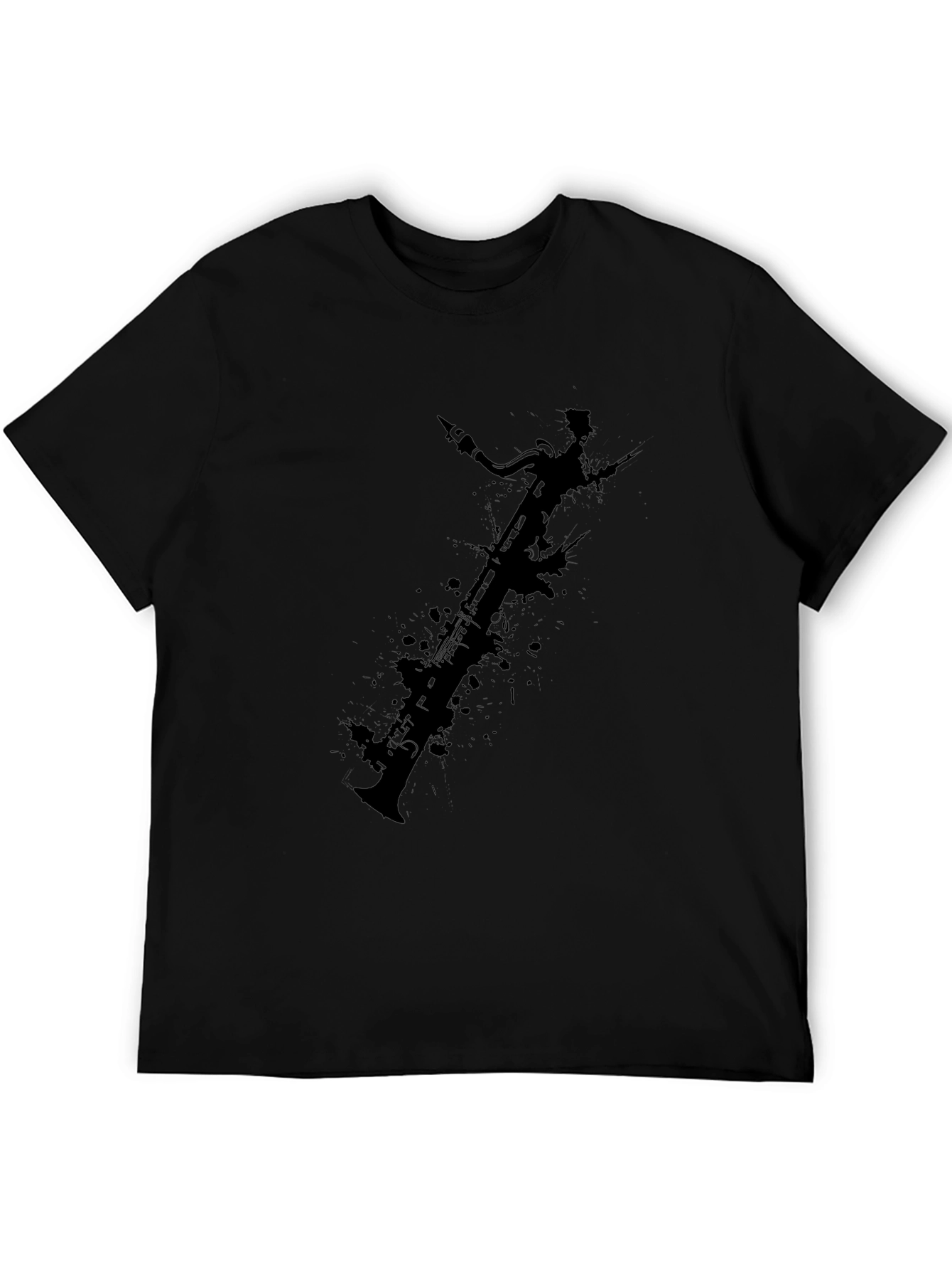 Bassoon Silhouette Black T-Shirt - Music Lover Tee