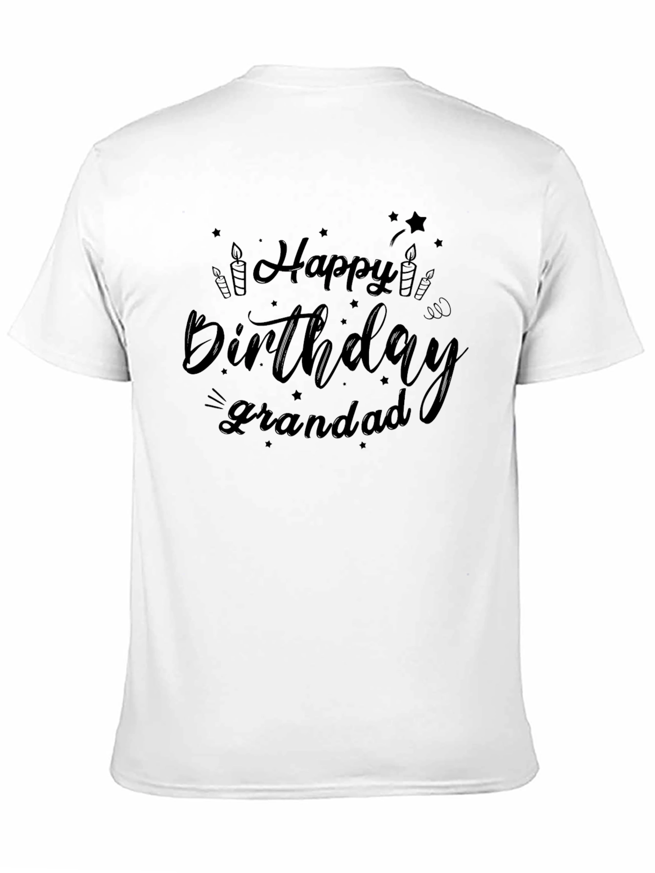 Happy Birthday Grandad Black T-Shirt