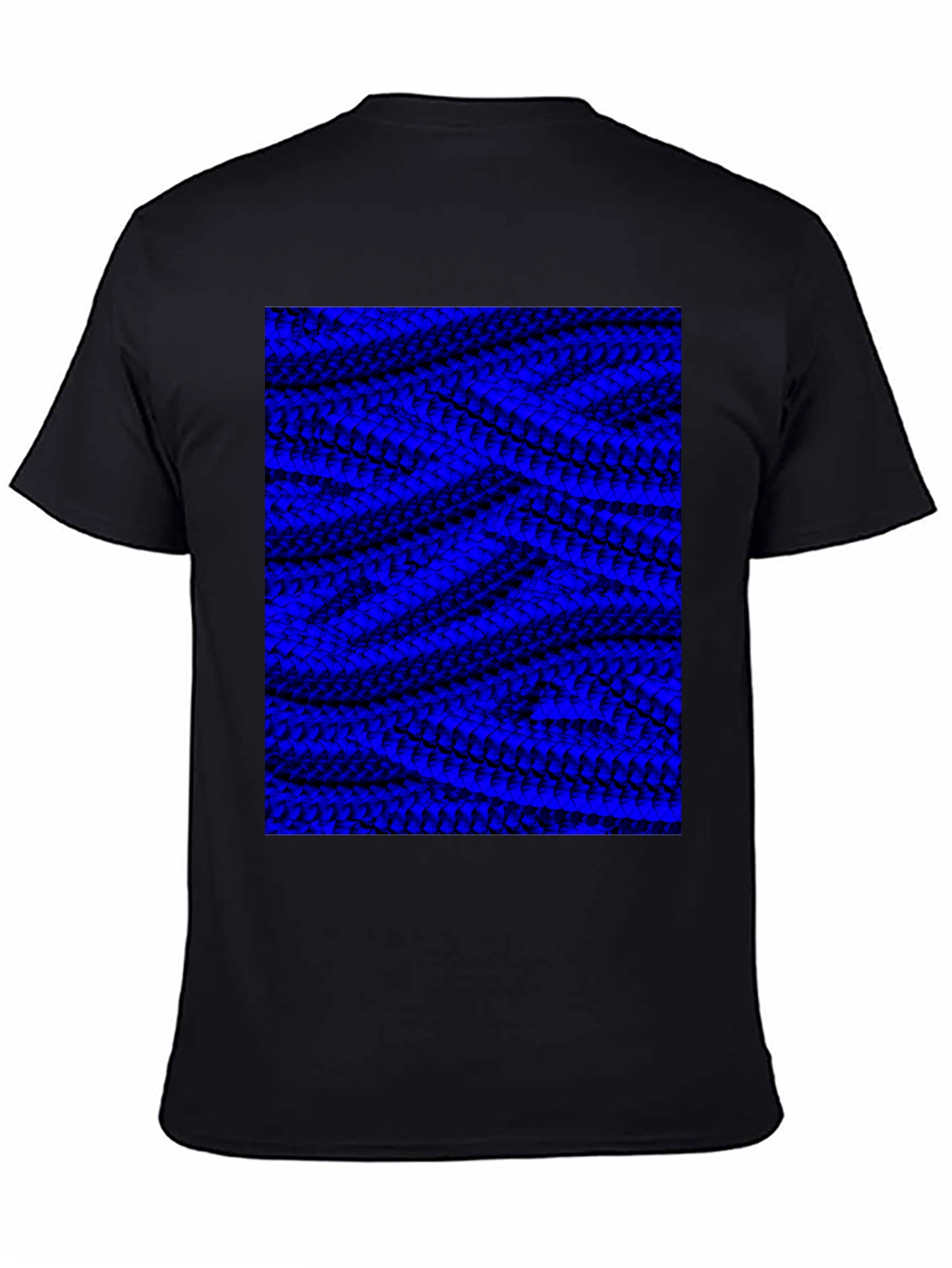 Abstract Blue Pattern Graphic Tee