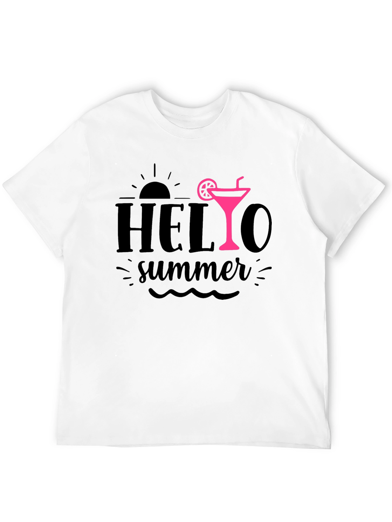 Hello Summer Black T-Shirt