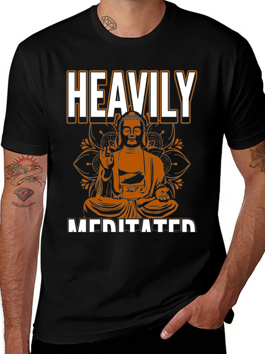 Heavily Meditated Buddha Graphic T-Shirt