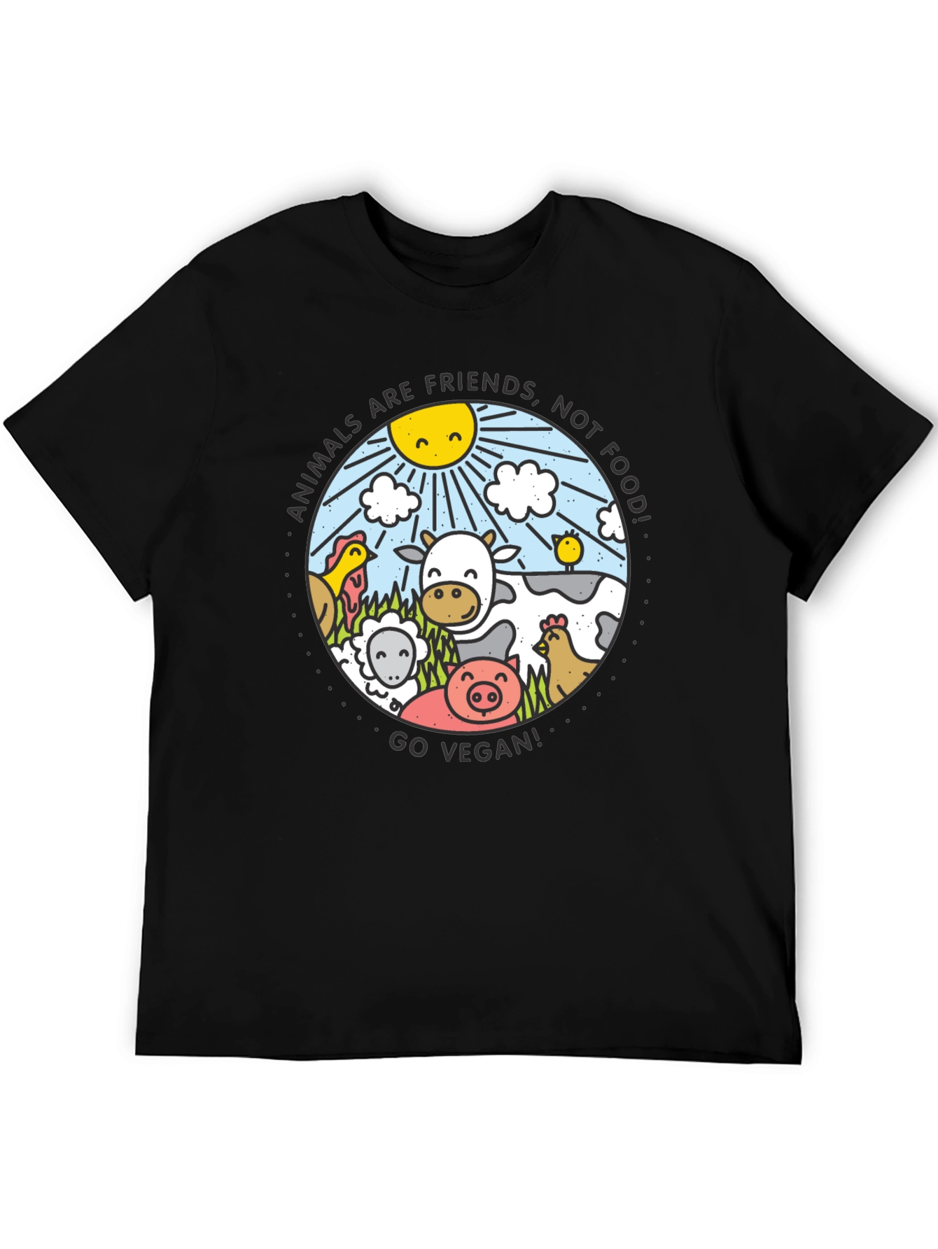 Vegan Life T-Shirt: Animals Are Friends
