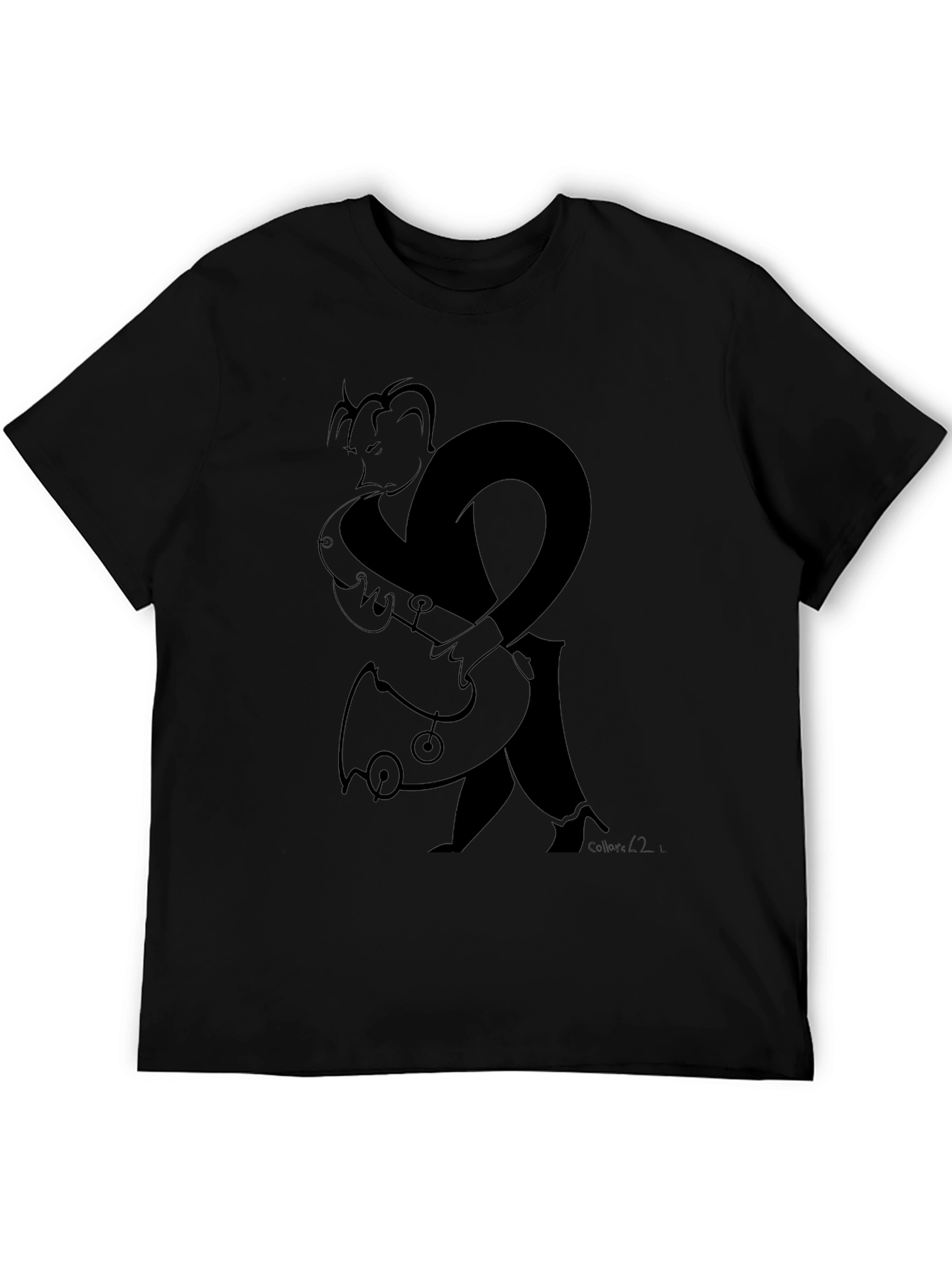 Saxophone Player Graphic Tee - Black