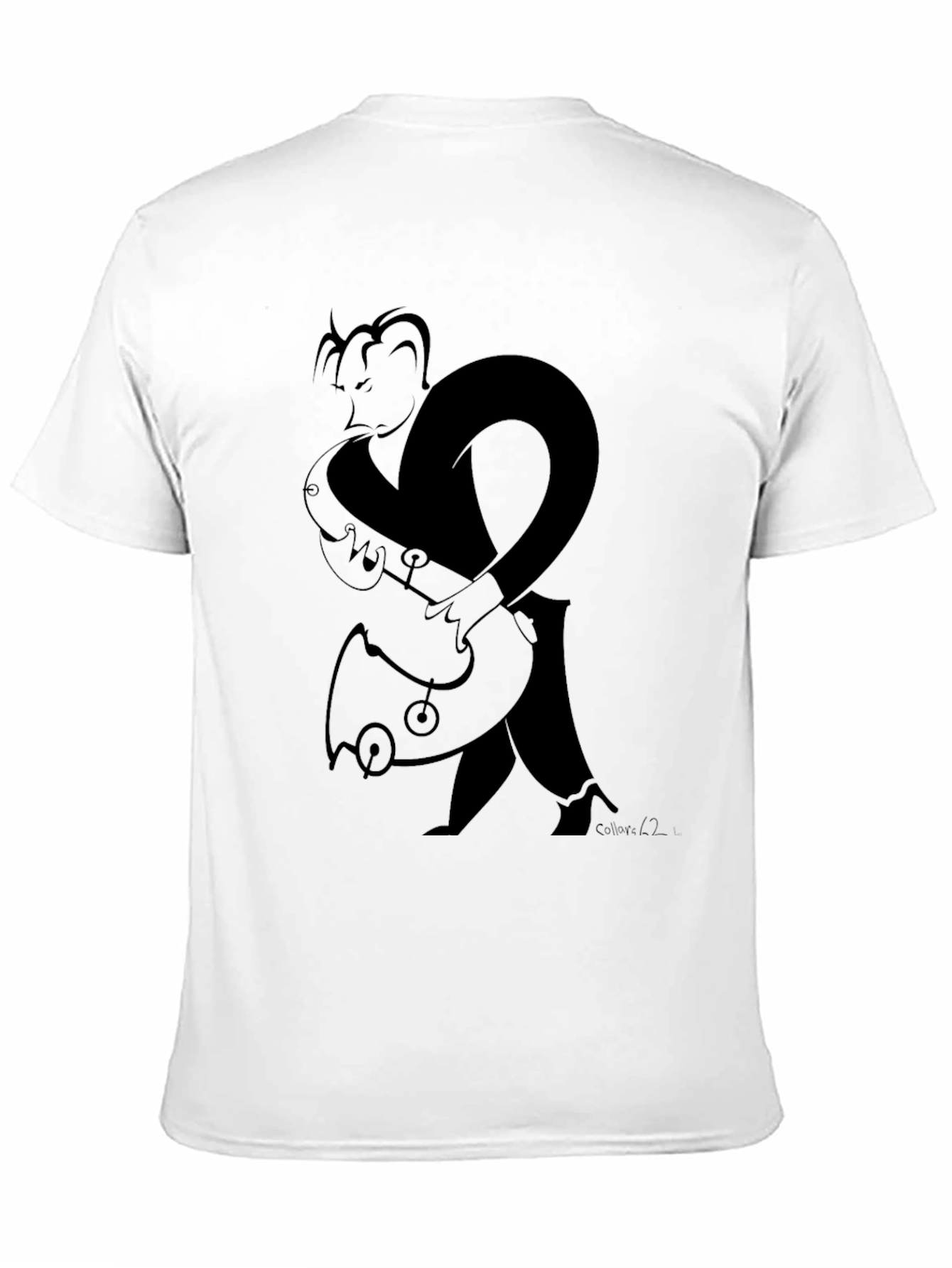 Saxophone Player Graphic Tee - Black