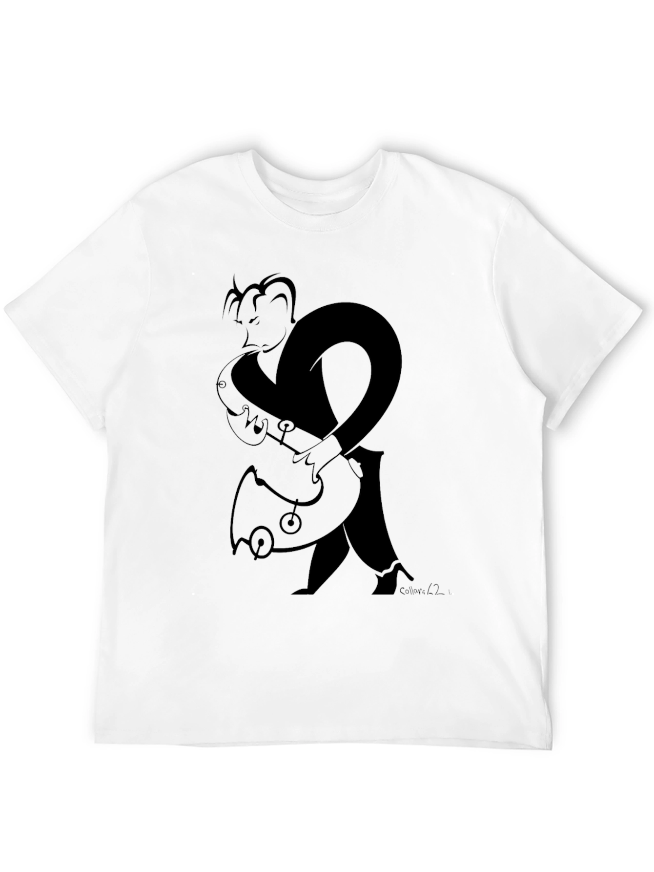Saxophone Player Graphic Tee - Black