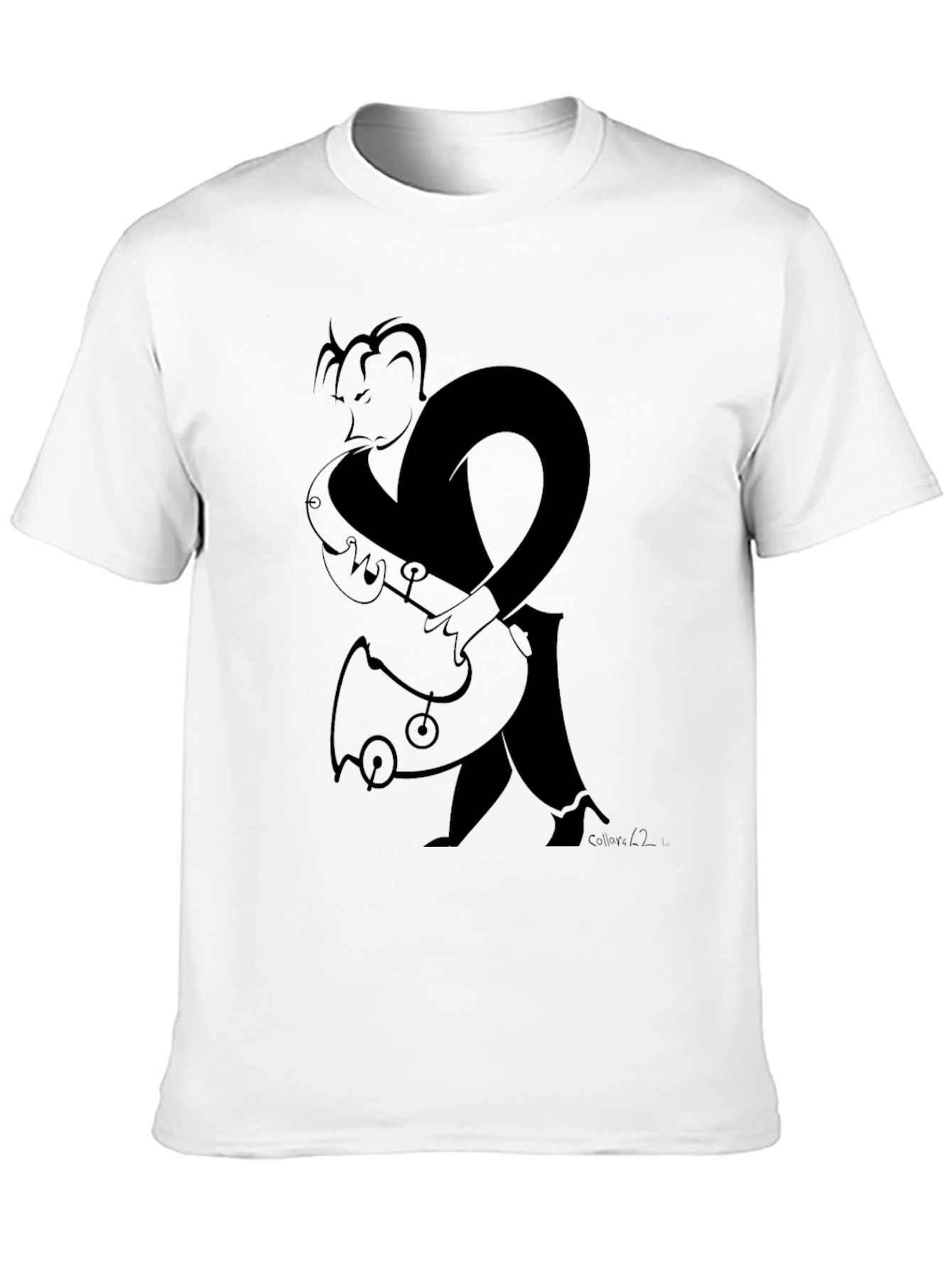 Saxophone Player Graphic Tee - Black