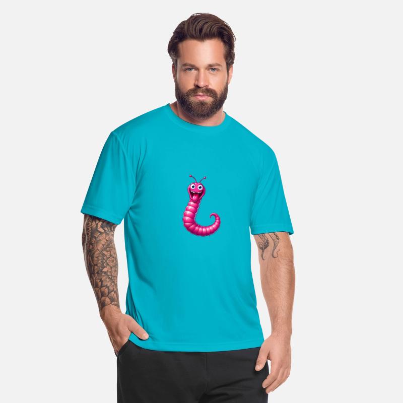 A Cartoonish Worm in a Playful Pose