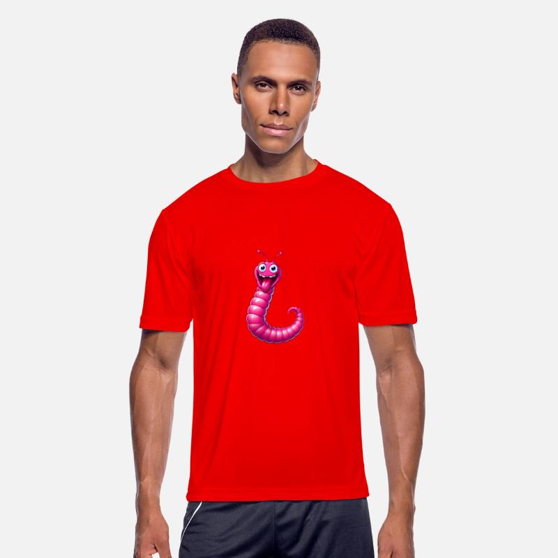 A Cartoonish Worm in a Playful Pose