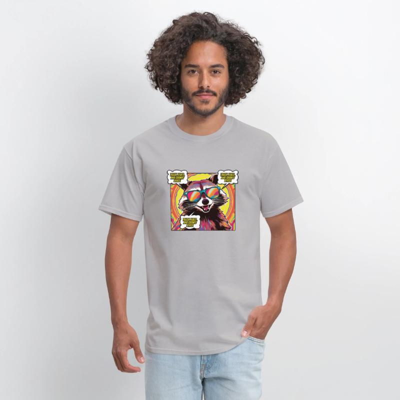 A Psychedelic Trash Advocate Raccoon