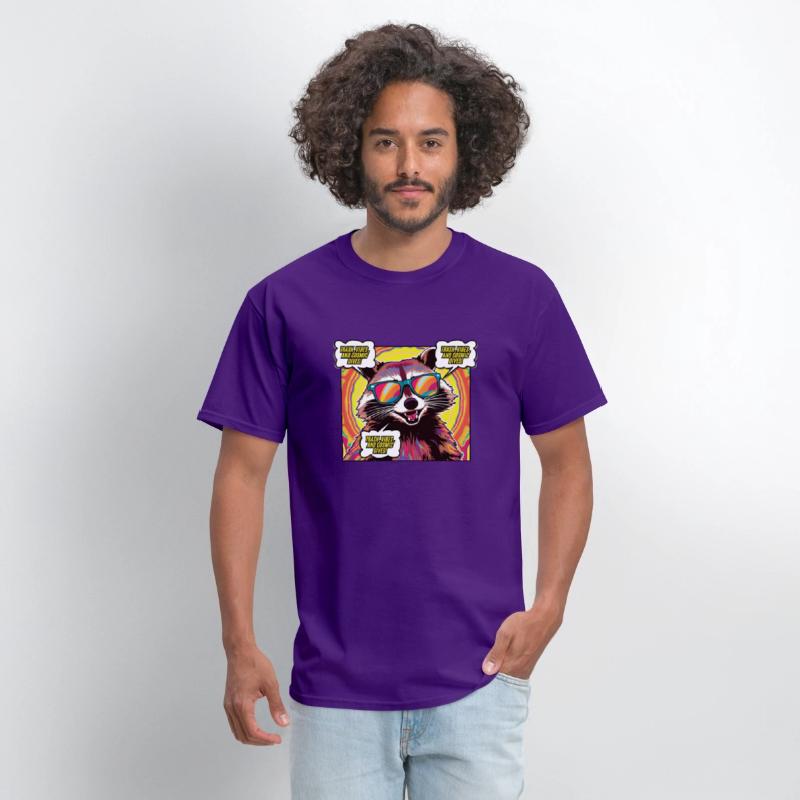A Psychedelic Trash Advocate Raccoon
