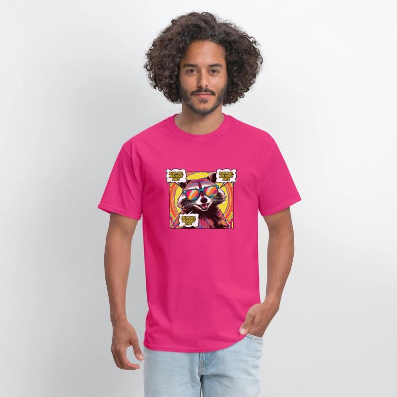 A Psychedelic Trash Advocate Raccoon