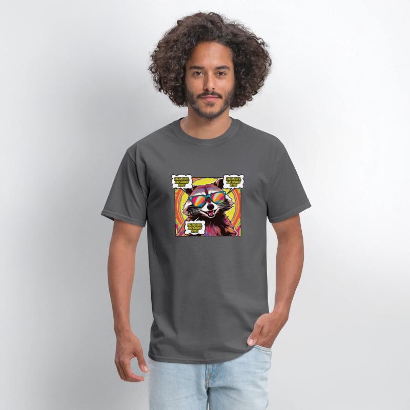 A Psychedelic Trash Advocate Raccoon