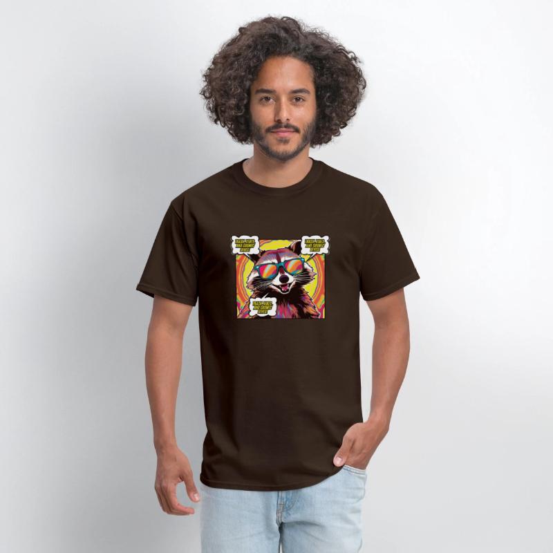 A Psychedelic Trash Advocate Raccoon