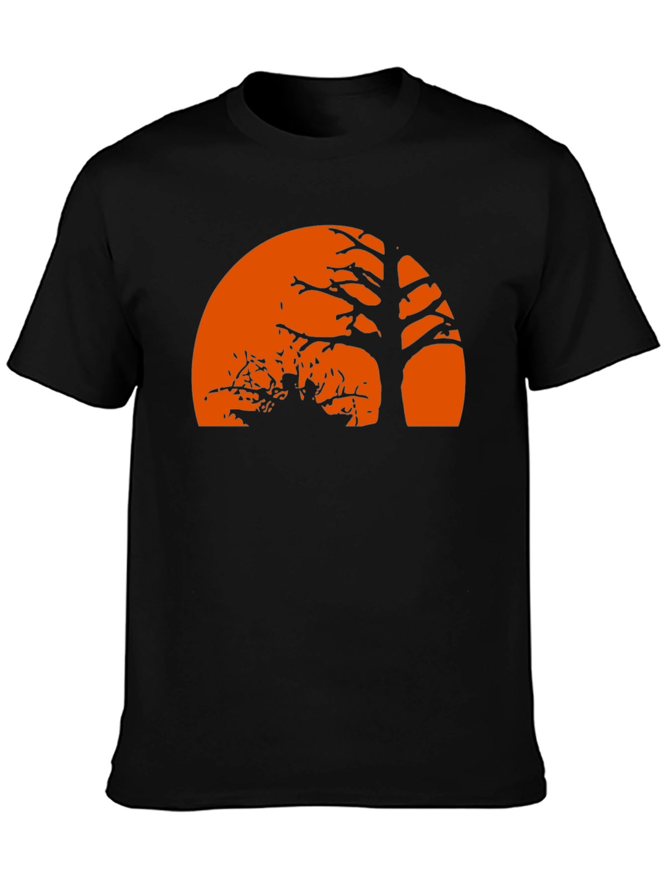 Spooky Halloween Tree Silhouette T-Shirt