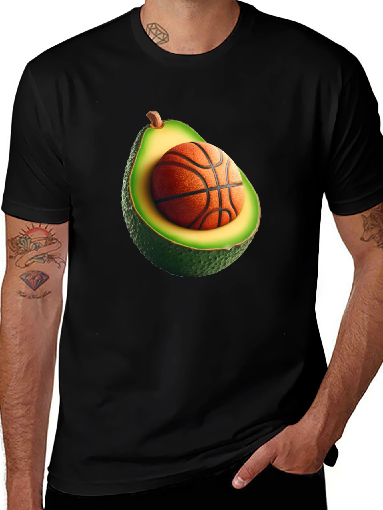 Avocado Basketball T-Shirt - Funny Graphic Tee
