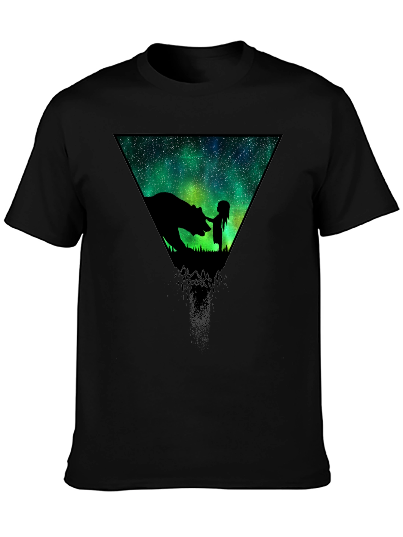 Cosmic Bear & Girl Graphic T-Shirt