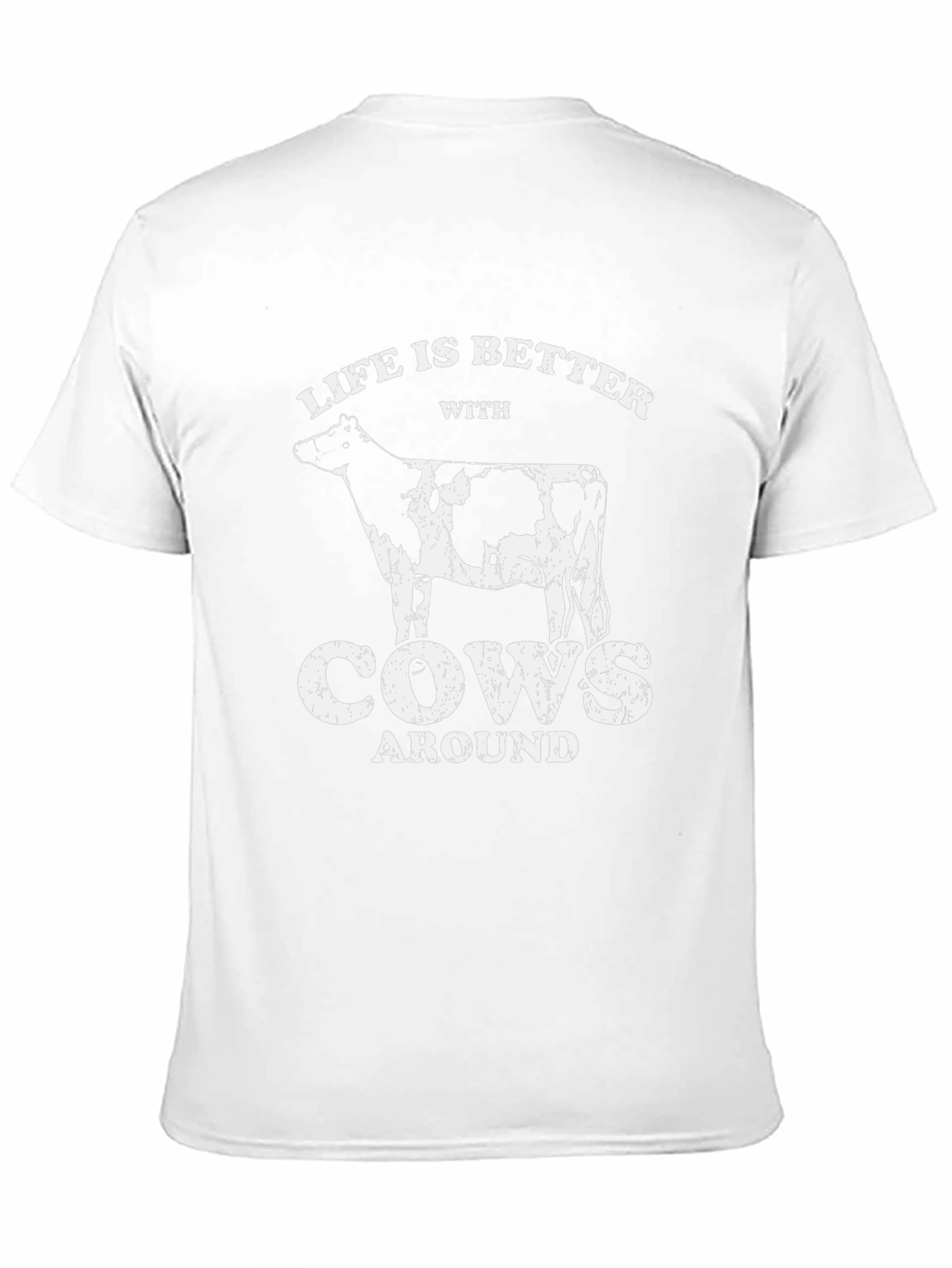 Life is Better with Cows Black Graphic T-Shirt