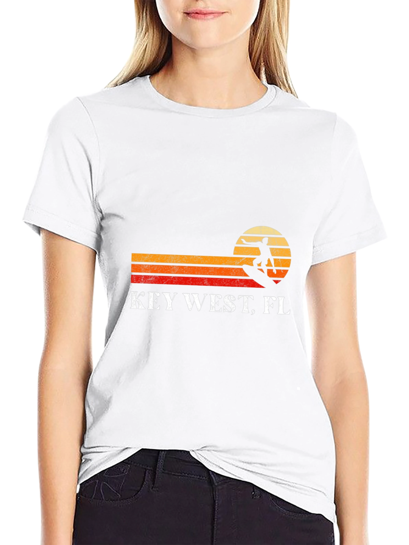 Key West FL Surfer Retro T-Shirt
