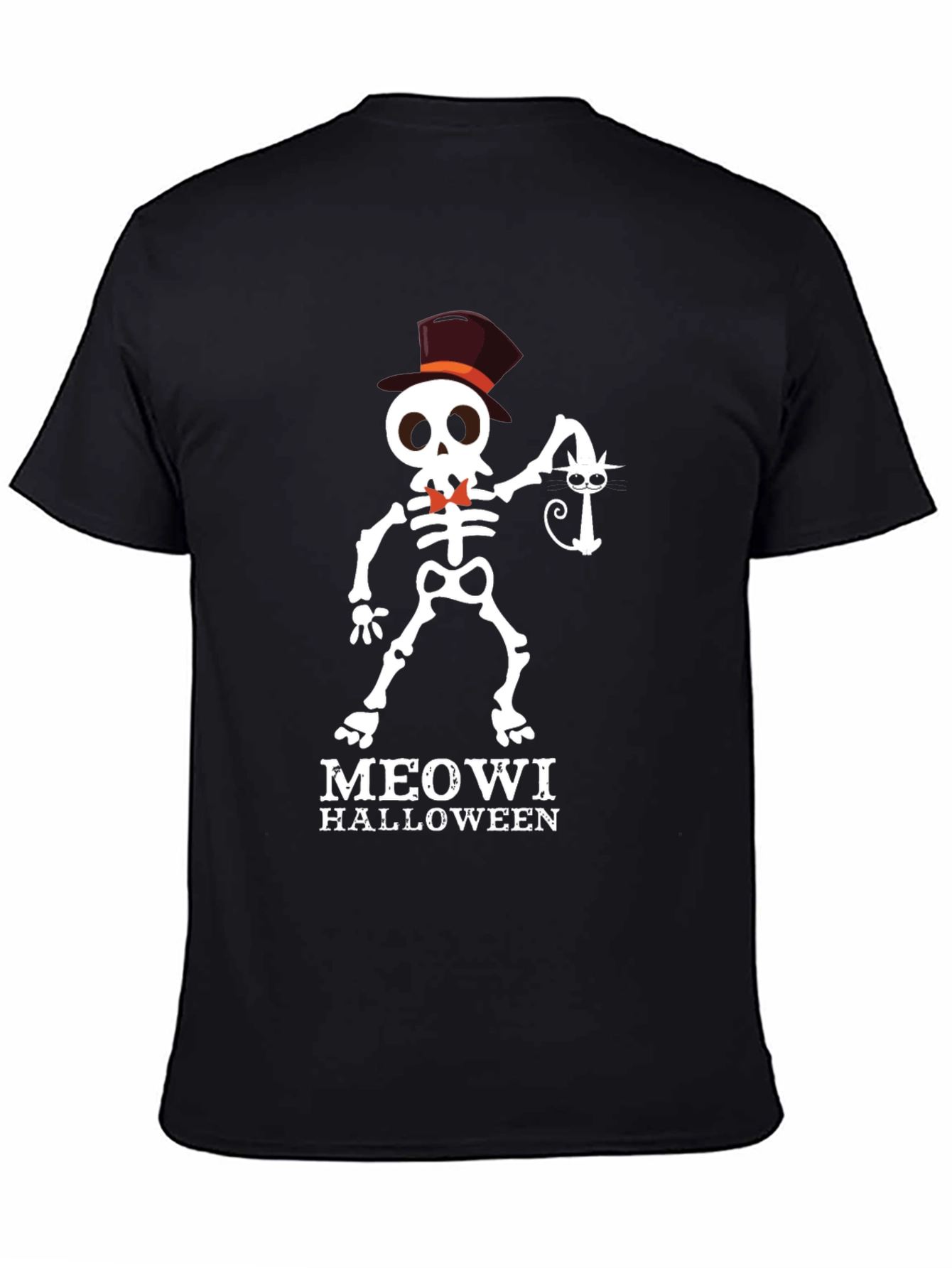 Meowi Halloween T-Shirt - Skeleton Cat Lover Tee