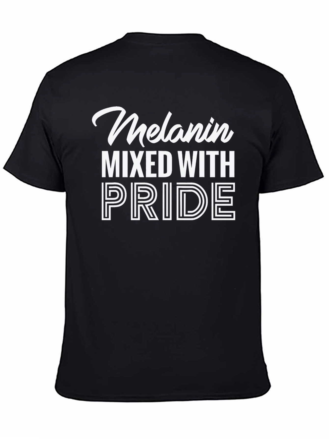 Melanin Mixed With Pride T-Shirt - Black