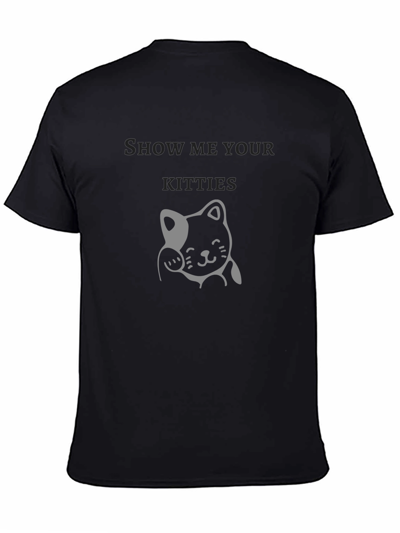 Show Me Your Kitties Black Graphic Tee