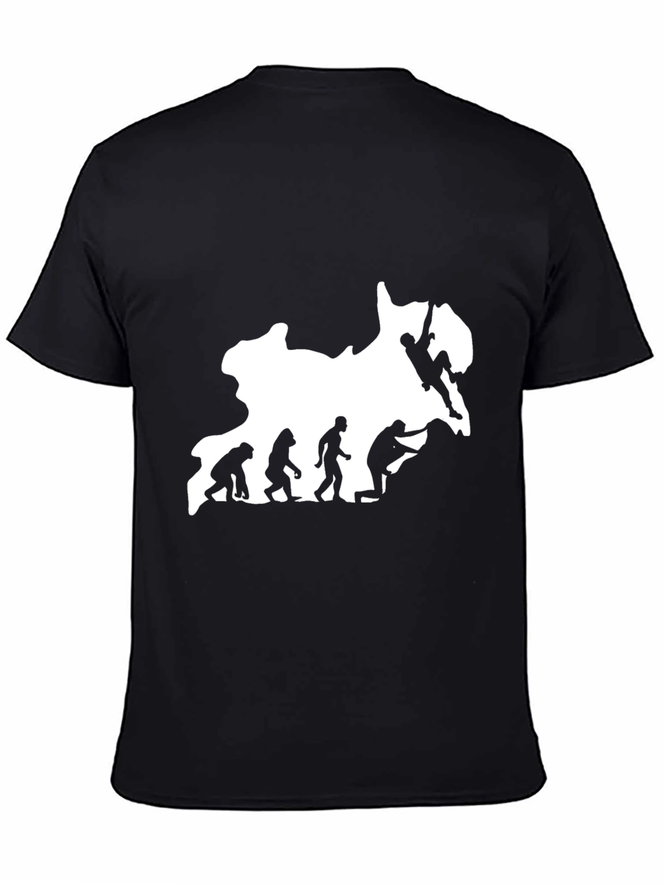 Evolution Climbing T-Shirt Black Novelty Tee