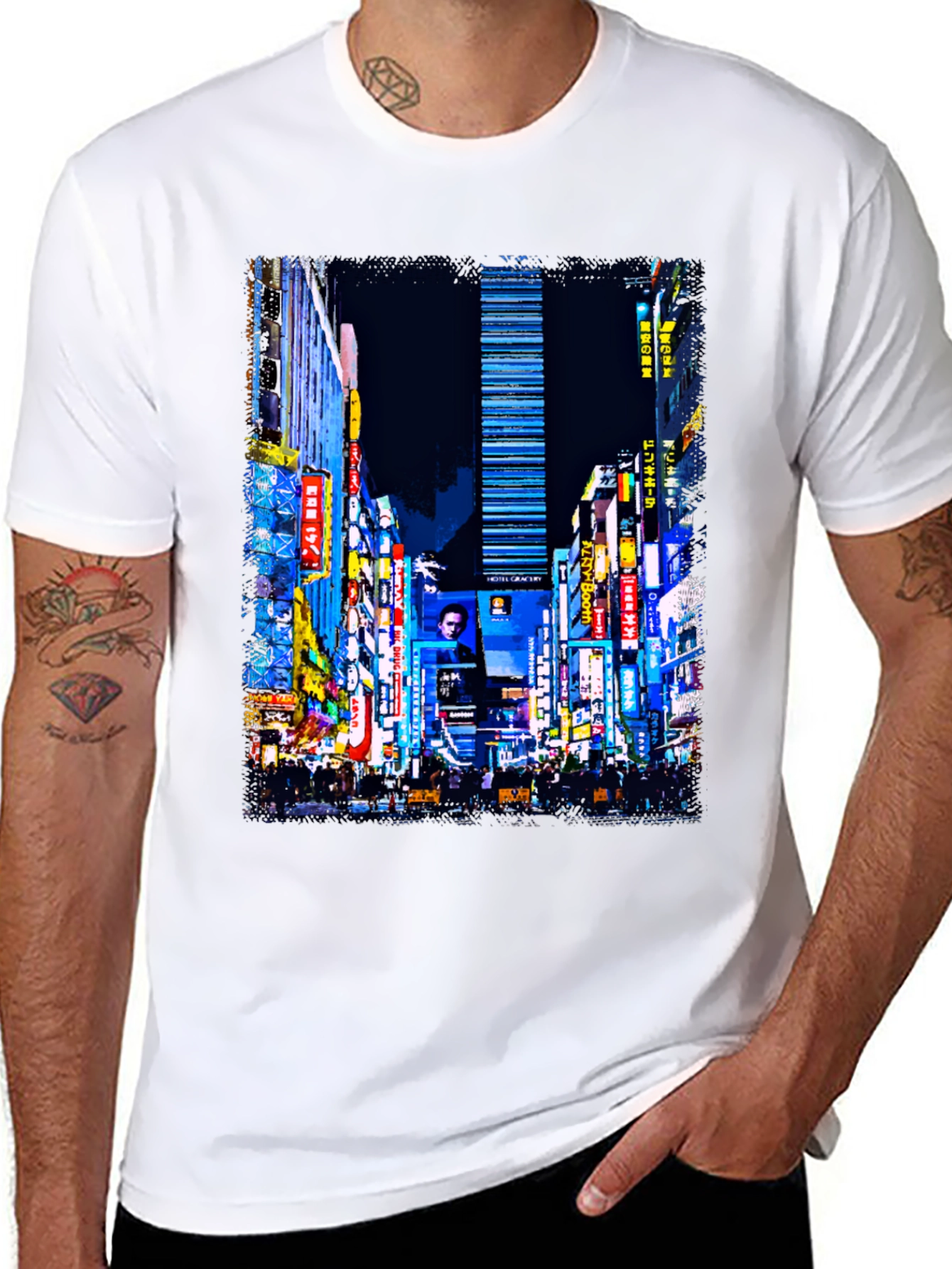 Tokyo Street T-Shirt - Night Cityscape Graphic Tee