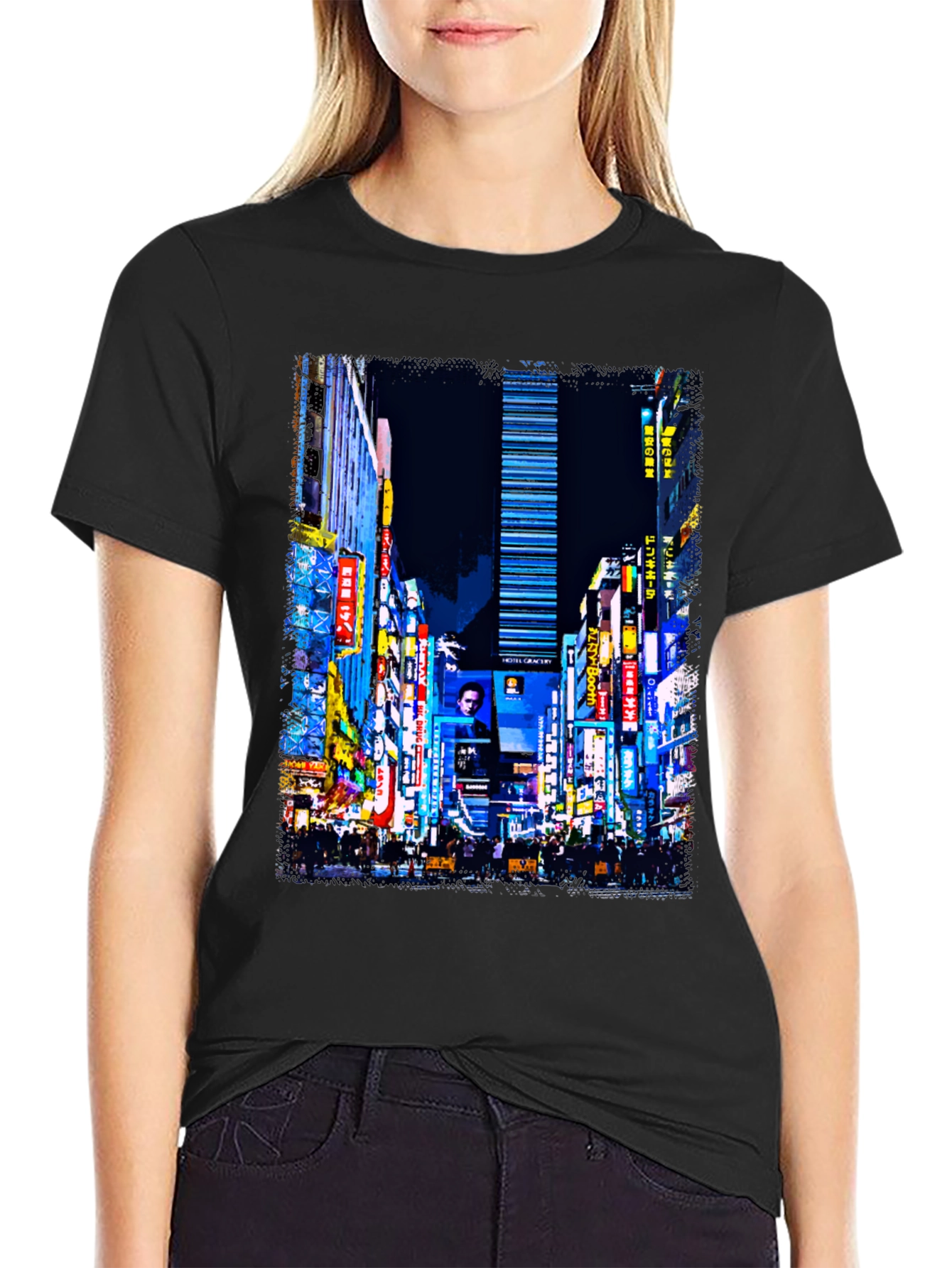 Tokyo Street T-Shirt - Night Cityscape Graphic Tee