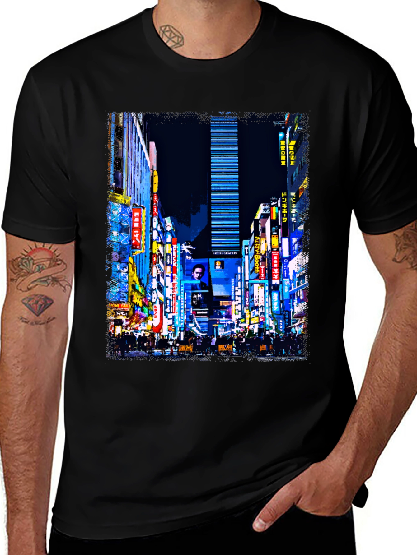 Tokyo Street T-Shirt - Night Cityscape Graphic Tee