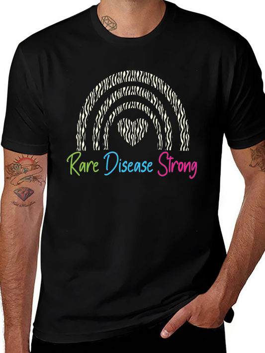 Rare Disease Strong Zebra Rainbow T-Shirt