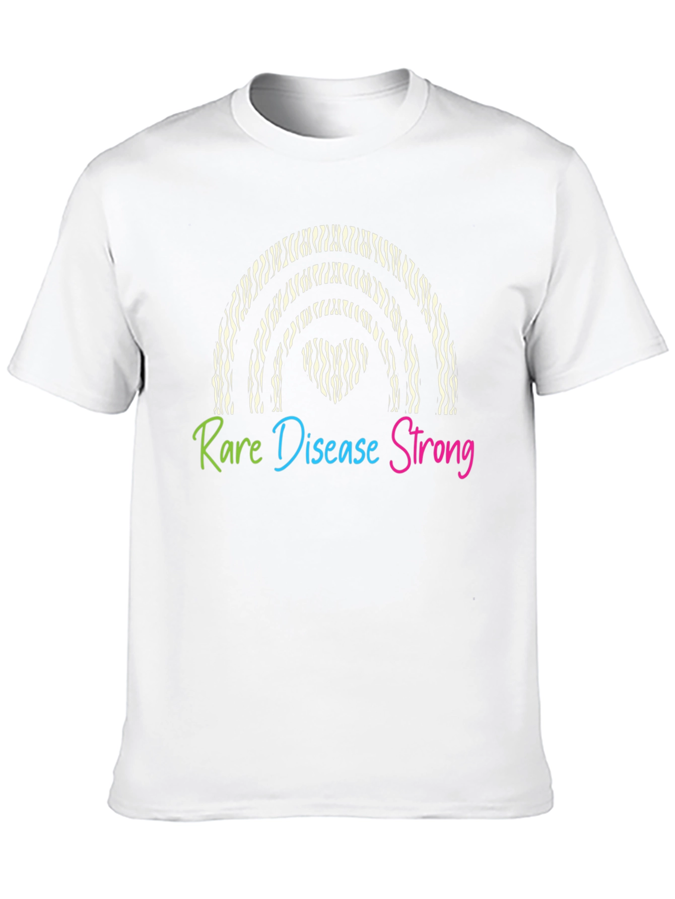 Rare Disease Strong Zebra Rainbow T-Shirt
