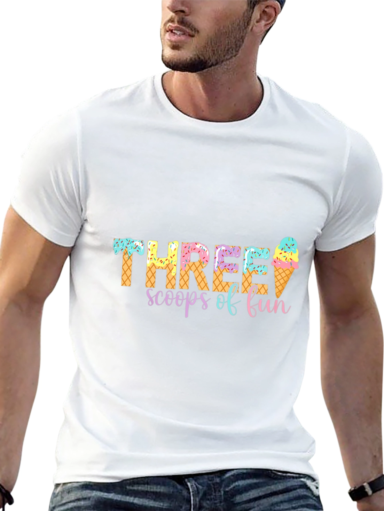 Three Scoops of Fun Birthday T-Shirt