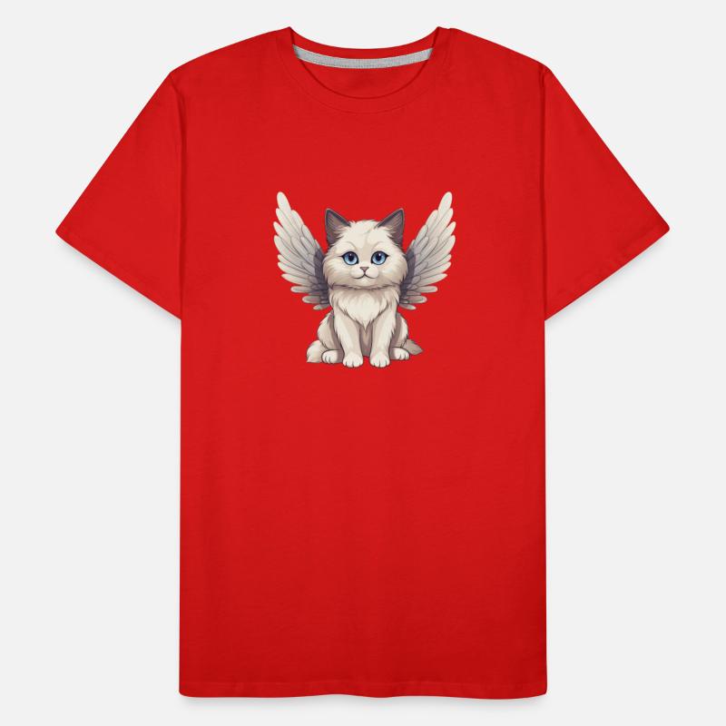 Adorable Ragdoll Cat as Comic Angel with Wings