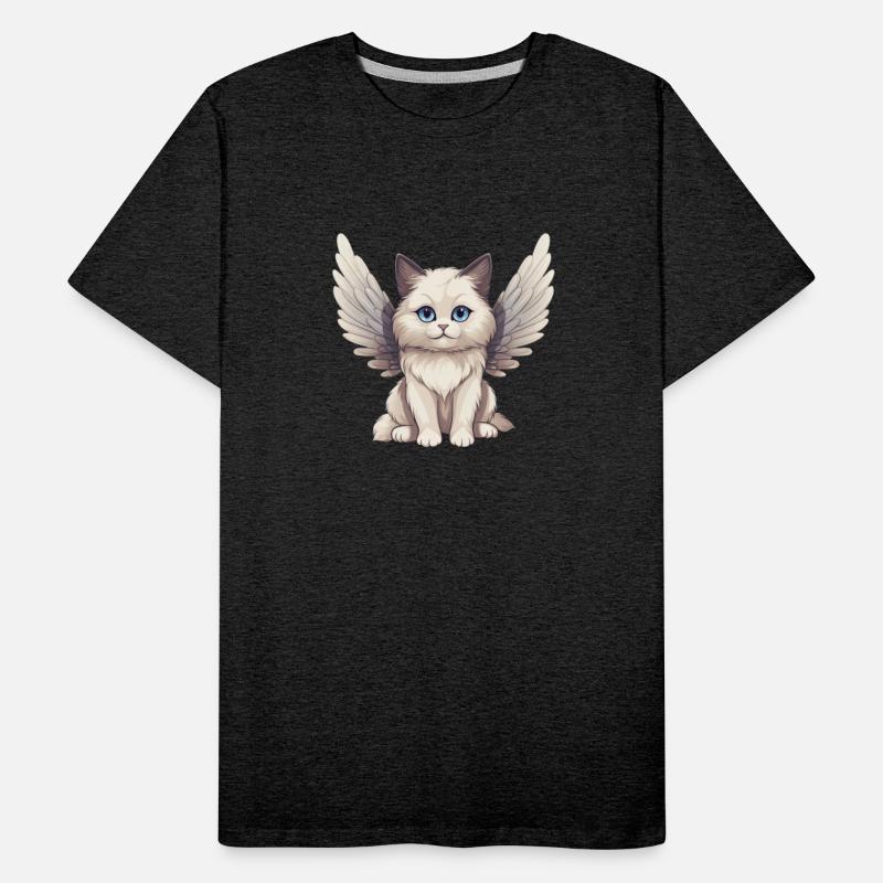 Adorable Ragdoll Cat as Comic Angel with Wings