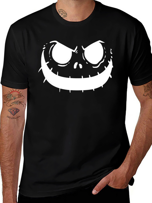 Mens Jack Skellington Face Black T-Shirt