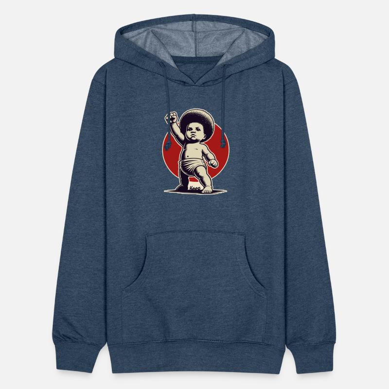 Afro Baby with Fist Raised for Freedom