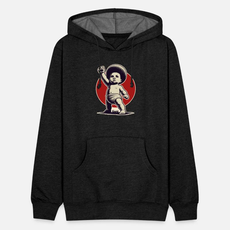 Afro Baby with Fist Raised for Freedom