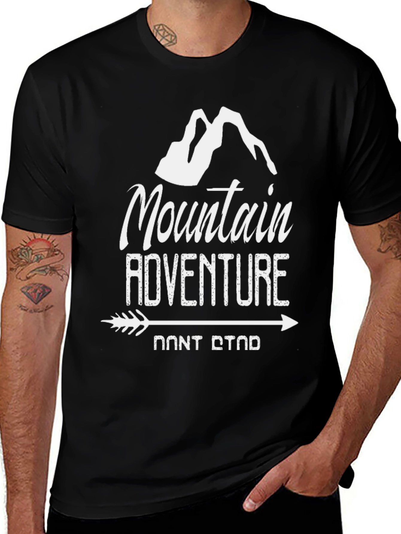Mountain Adventure Black Graphic Tee