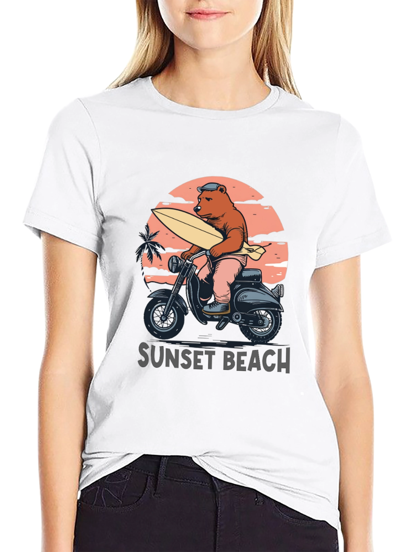 Sunset Beach Bear T-Shirt