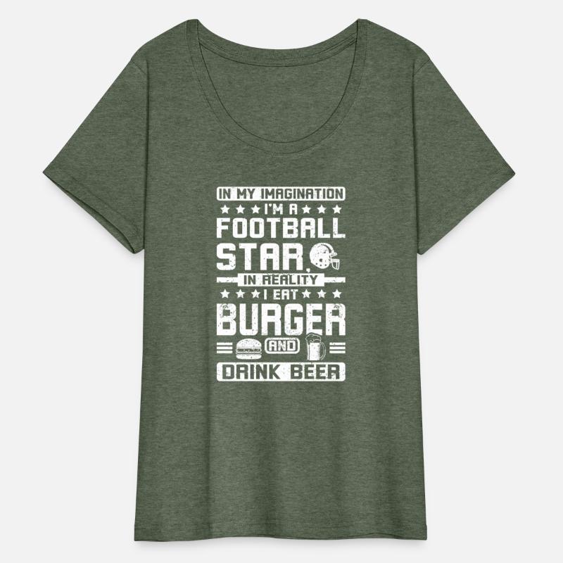 American football eat burger and beer