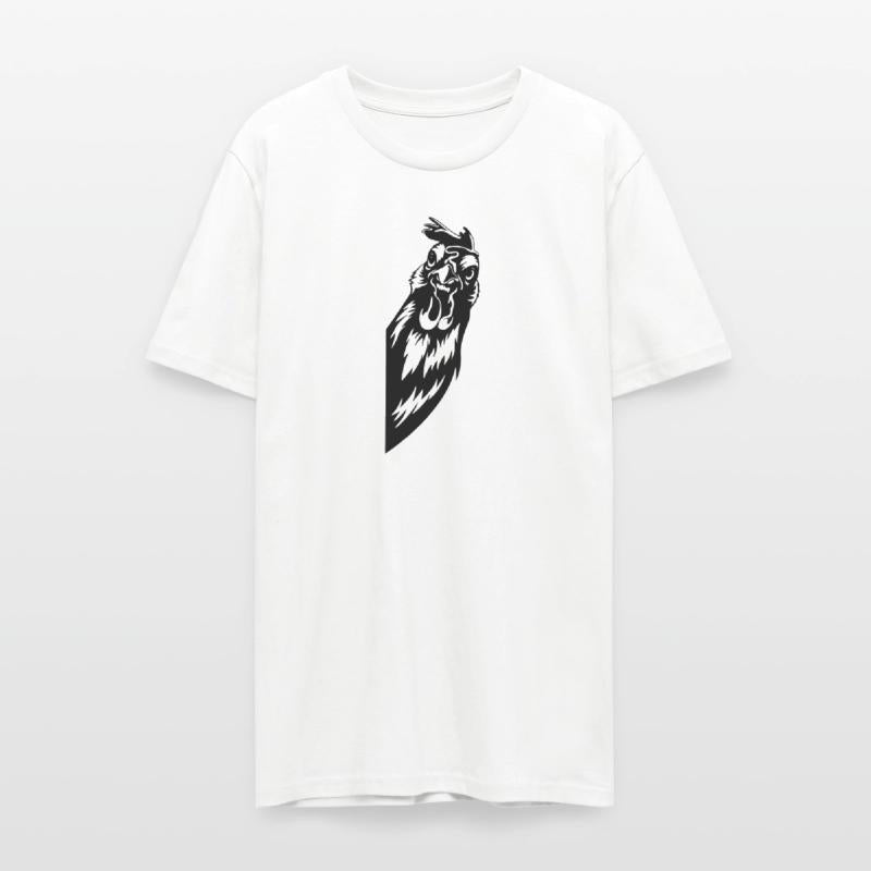Angry Rooster Head Black Graphic